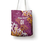 Personalized Brisbane Broncos Rugby Tote Bag Urban Street Graffiti Style - Distressed Splatter Elements