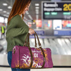 Personalized Brisbane Broncos Rugby Travel Bag Urban Street Graffiti Style - Distressed Splatter Elements