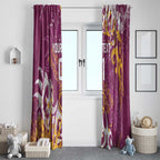 Personalized Brisbane Broncos Rugby Window Curtain Urban Street Graffiti Style - Distressed Splatter Elements