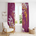 Personalized Brisbane Broncos Rugby Window Curtain Urban Street Graffiti Style - Distressed Splatter Elements