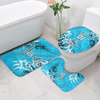 Personalized Cronulla-Sutherland Sharks Rugby Bathroom Set Urban Street Graffiti Style - Distressed Splatter Elements