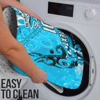 Personalized Cronulla-Sutherland Sharks Rugby Bathroom Set Urban Street Graffiti Style - Distressed Splatter Elements