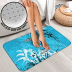 Personalized Cronulla-Sutherland Sharks Rugby Bathroom Set Urban Street Graffiti Style - Distressed Splatter Elements