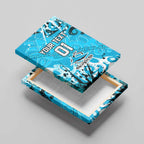 Personalized Cronulla-Sutherland Sharks Rugby Canvas Wall Art Urban Street Graffiti Style - Distressed Splatter Elements