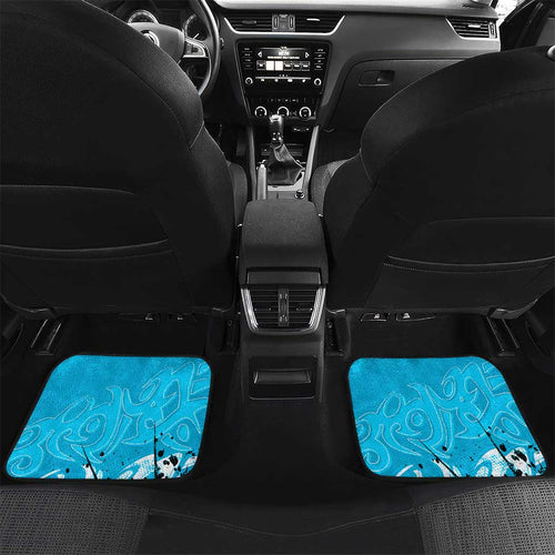 Personalized Cronulla-Sutherland Sharks Rugby Car Mats Urban Street Graffiti Style - Distressed Splatter Elements