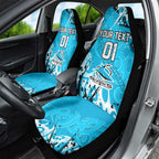 Personalized Cronulla-Sutherland Sharks Rugby Car Seat Cover Urban Street Graffiti Style - Distressed Splatter Elements