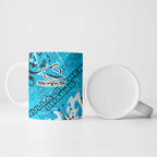 Personalized Cronulla-Sutherland Sharks Rugby Ceramic Mug Urban Street Graffiti Style - Distressed Splatter Elements