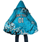 Personalized Cronulla-Sutherland Sharks Rugby Cloak Urban Street Graffiti Style - Distressed Splatter Elements