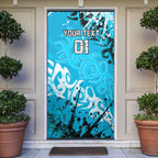 Personalized Cronulla-Sutherland Sharks Rugby Door Cover Urban Street Graffiti Style - Distressed Splatter Elements