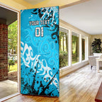 Personalized Cronulla-Sutherland Sharks Rugby Door Cover Urban Street Graffiti Style - Distressed Splatter Elements