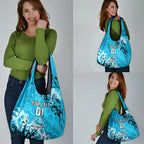 Personalized Cronulla-Sutherland Sharks Rugby Grocery Bag Urban Street Graffiti Style - Distressed Splatter Elements