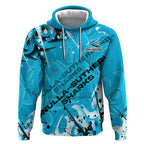 Personalized Cronulla-Sutherland Sharks Rugby Hoodie Urban Street Graffiti Style - Distressed Splatter Elements