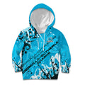 Personalized Cronulla-Sutherland Sharks Rugby Kid Hoodie Urban Street Graffiti Style - Distressed Splatter Elements