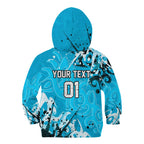 Personalized Cronulla-Sutherland Sharks Rugby Kid Hoodie Urban Street Graffiti Style - Distressed Splatter Elements