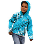 Personalized Cronulla-Sutherland Sharks Rugby Kid Hoodie Urban Street Graffiti Style - Distressed Splatter Elements