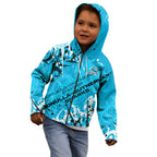 Personalized Cronulla-Sutherland Sharks Rugby Kid Hoodie Urban Street Graffiti Style - Distressed Splatter Elements