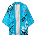 Personalized Cronulla-Sutherland Sharks Rugby Kimono Urban Street Graffiti Style - Distressed Splatter Elements