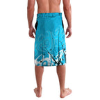Personalized Cronulla-Sutherland Sharks Rugby Lavalava Urban Street Graffiti Style - Distressed Splatter Elements