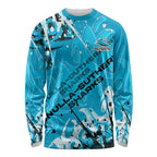 Personalized Cronulla-Sutherland Sharks Rugby Long Sleeve Shirt Urban Street Graffiti Style - Distressed Splatter Elements