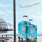 Personalized Cronulla-Sutherland Sharks Rugby Luggage Cover Urban Street Graffiti Style - Distressed Splatter Elements