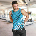 Personalized Cronulla-Sutherland Sharks Rugby Men Tank Top Urban Street Graffiti Style - Distressed Splatter Elements