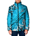 Personalized Cronulla-Sutherland Sharks Rugby Padded Jacket Urban Street Graffiti Style - Distressed Splatter Elements