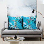 Personalized Cronulla-Sutherland Sharks Rugby Pillow Cover Urban Street Graffiti Style - Distressed Splatter Elements
