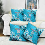Personalized Cronulla-Sutherland Sharks Rugby Pillow Cover Urban Street Graffiti Style - Distressed Splatter Elements