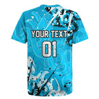 Personalized Cronulla-Sutherland Sharks Rugby Rugby Jersey Urban Street Graffiti Style - Distressed Splatter Elements