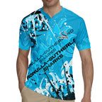 Personalized Cronulla-Sutherland Sharks Rugby Rugby Jersey Urban Street Graffiti Style - Distressed Splatter Elements