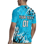 Personalized Cronulla-Sutherland Sharks Rugby Rugby Jersey Urban Street Graffiti Style - Distressed Splatter Elements