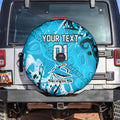 Personalized Cronulla-Sutherland Sharks Rugby Spare Tire Cover Urban Street Graffiti Style - Distressed Splatter Elements