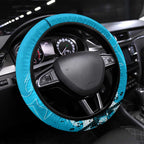 Cronulla-Sutherland Sharks Rugby Steering Wheel Cover Urban Street Graffiti Style - Distressed Splatter Elements