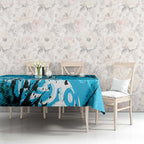 Personalized Cronulla-Sutherland Sharks Rugby Tablecloth Urban Street Graffiti Style - Distressed Splatter Elements