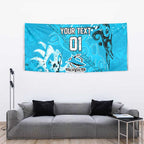 Personalized Cronulla-Sutherland Sharks Rugby Tapestry Urban Street Graffiti Style - Distressed Splatter Elements
