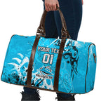 Personalized Cronulla-Sutherland Sharks Rugby Travel Bag Urban Street Graffiti Style - Distressed Splatter Elements