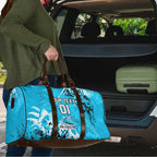 Personalized Cronulla-Sutherland Sharks Rugby Travel Bag Urban Street Graffiti Style - Distressed Splatter Elements