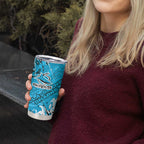 Personalized Cronulla-Sutherland Sharks Rugby Tumbler Cup Urban Street Graffiti Style - Distressed Splatter Elements