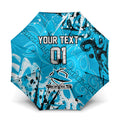 Personalized Cronulla-Sutherland Sharks Rugby Umbrella Urban Street Graffiti Style - Distressed Splatter Elements