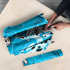 Personalized Cronulla-Sutherland Sharks Rugby Umbrella Urban Street Graffiti Style - Distressed Splatter Elements