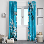 Personalized Cronulla-Sutherland Sharks Rugby Window Curtain Urban Street Graffiti Style - Distressed Splatter Elements