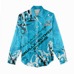 Personalized Cronulla-Sutherland Sharks Rugby Women Casual Shirt Urban Street Graffiti Style - Distressed Splatter Elements