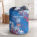 Personalized Newcastle Knights Rugby Laundry Basket Urban Street Graffiti Style - Distressed Splatter Elements