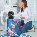 Personalized Newcastle Knights Rugby Laundry Basket Urban Street Graffiti Style - Distressed Splatter Elements