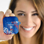 Personalized Newcastle Knights Rugby AirPods Case Urban Street Graffiti Style - Distressed Splatter Elements