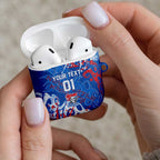 Personalized Newcastle Knights Rugby AirPods Case Urban Street Graffiti Style - Distressed Splatter Elements