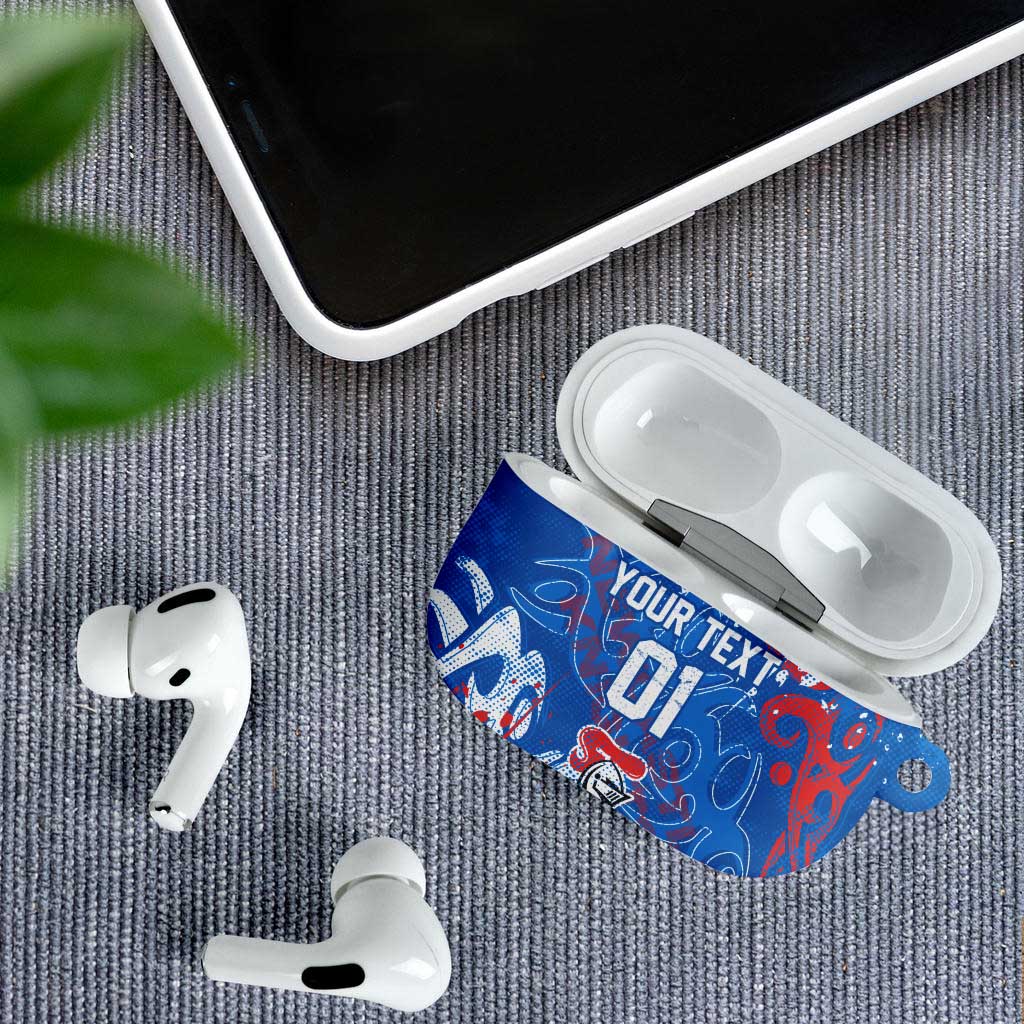 Personalized Newcastle Knights Rugby AirPods Case Urban Street Graffiti Style - Distressed Splatter Elements