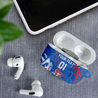 Personalized Newcastle Knights Rugby AirPods Case Urban Street Graffiti Style - Distressed Splatter Elements