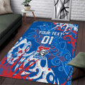 Personalized Newcastle Knights Rugby Area Rug Urban Street Graffiti Style - Distressed Splatter Elements