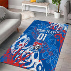 Personalized Newcastle Knights Rugby Area Rug Urban Street Graffiti Style - Distressed Splatter Elements